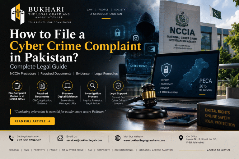 How to file a cyber crime complaint in Pakistan through NCCIA