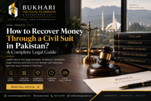 Money recovery suit in Pakistan and civil litigation