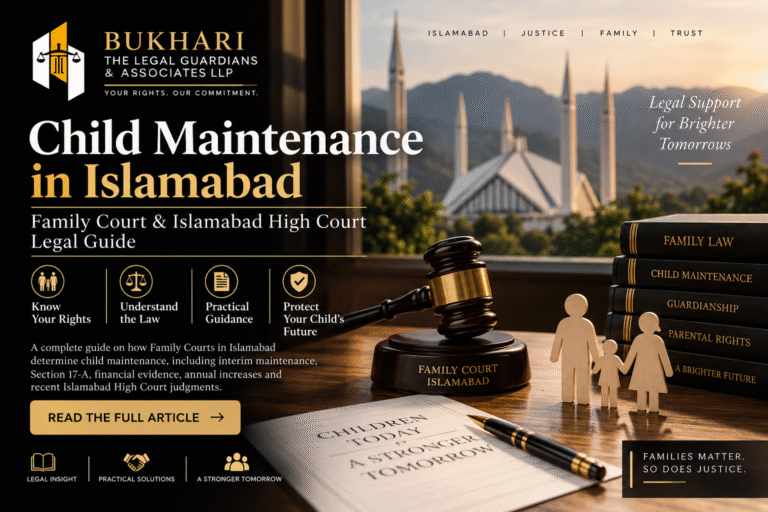Child maintenance in Islamabad and Family Court legal guide